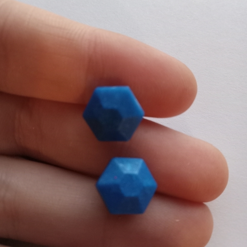 5/$25 Blue resin stud earrings